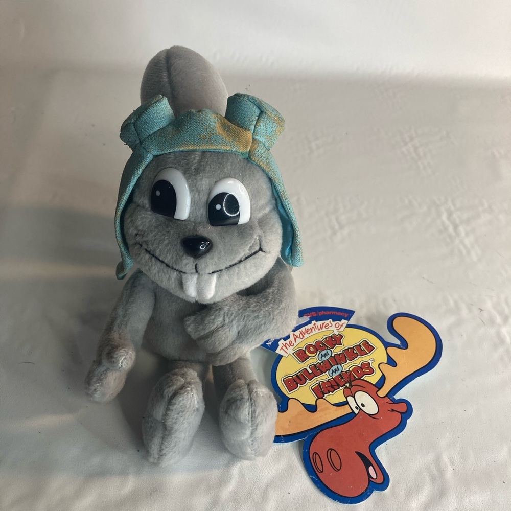 1999 CVS Stuffins Rocket J. Squirrel Flying Rocky and Bullwinkle And Friends Tag